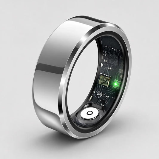 Qevyro smart ring, silver finish